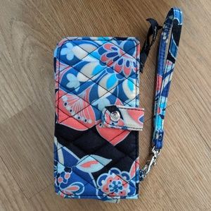 Vera Bradley wristlet Lotus Flower Swirl EUC!!